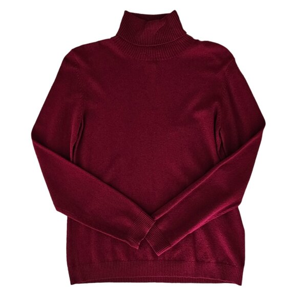 Petite Sophisticate Long Sleeve Turtleneck Top | NWT | SP | Raspberry Pink - Picture 11 of 16